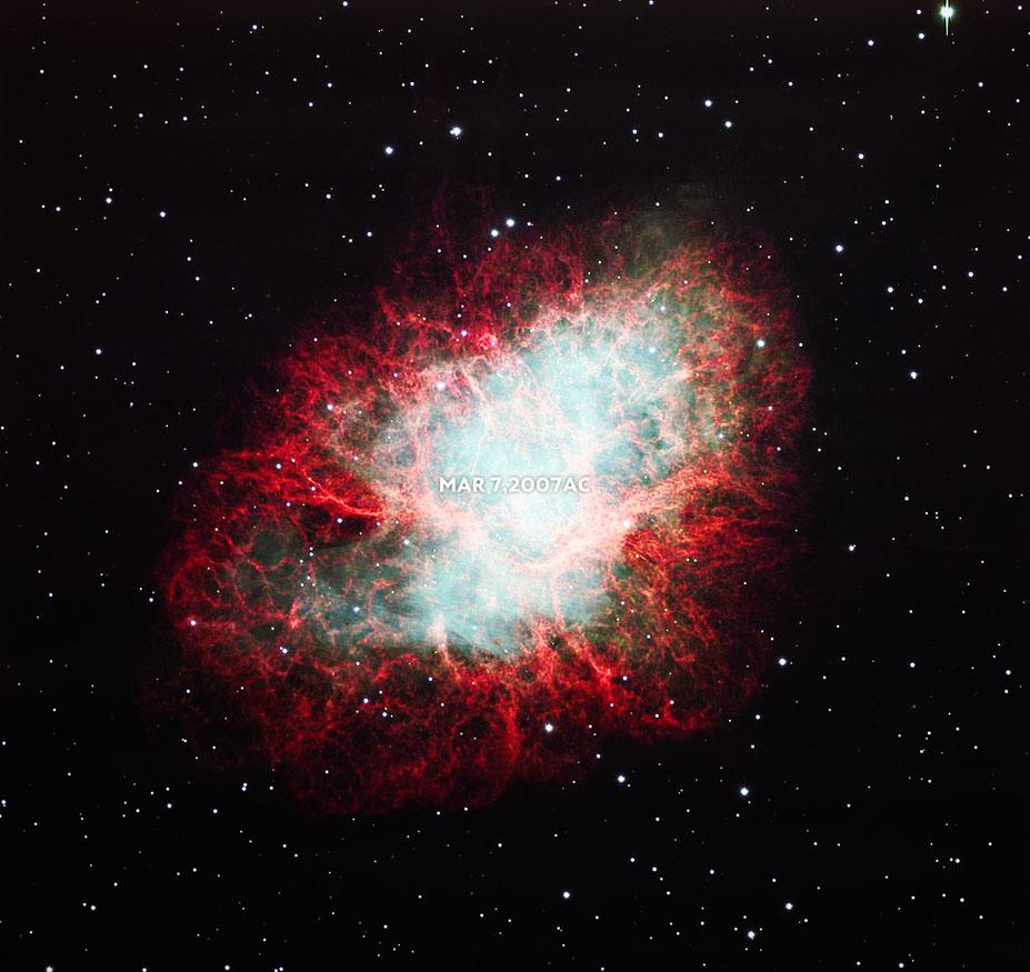 『TIME』シリーズ《Crab Nebula M1 》。© KensakuKakimoto、天体画像提供：国立天文台