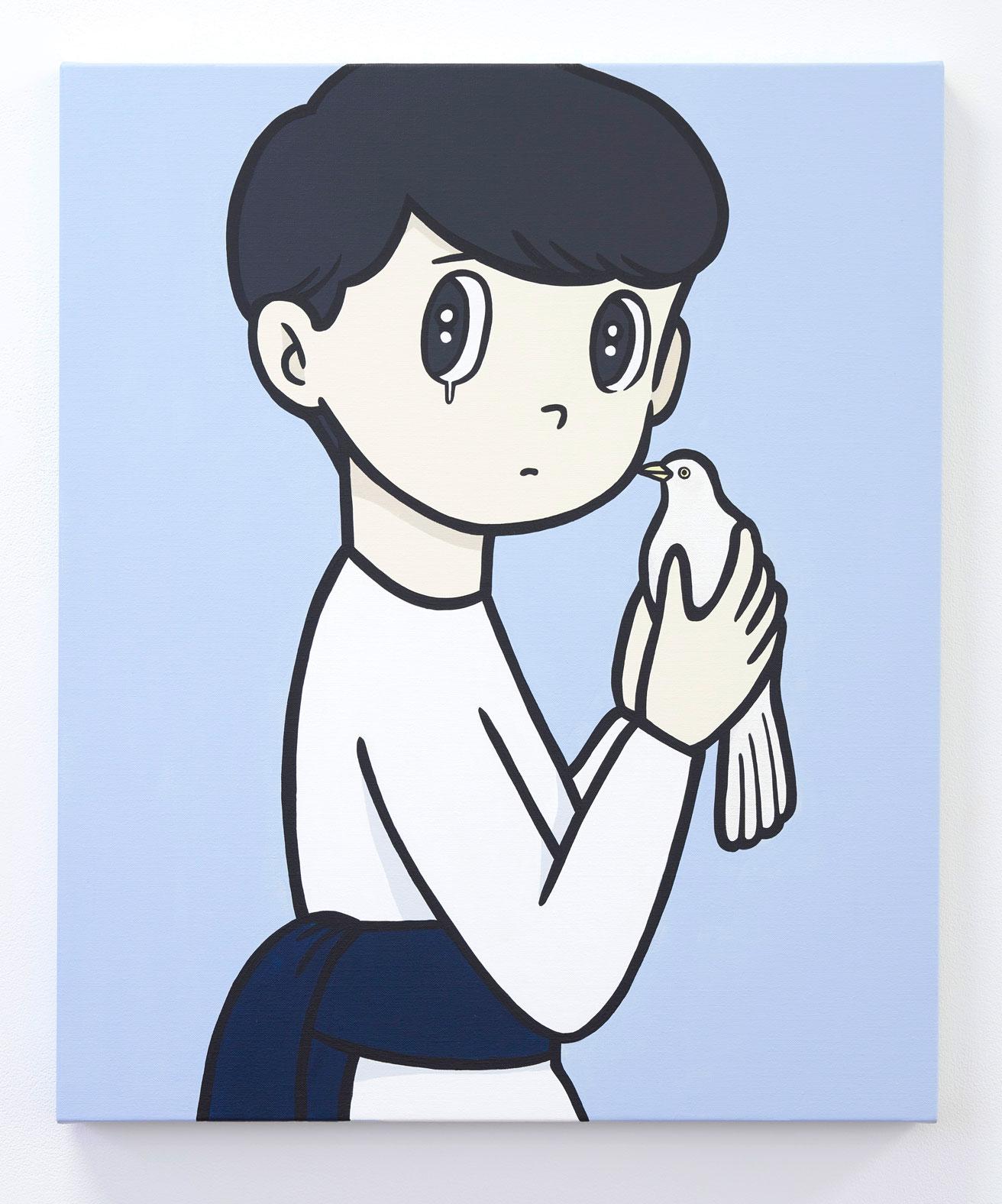 〈Yutaka Kikutake Gallery〉より、橋爪悠也《鳩は平和の象徴 - eyewater animal ver. Dove》2022年。