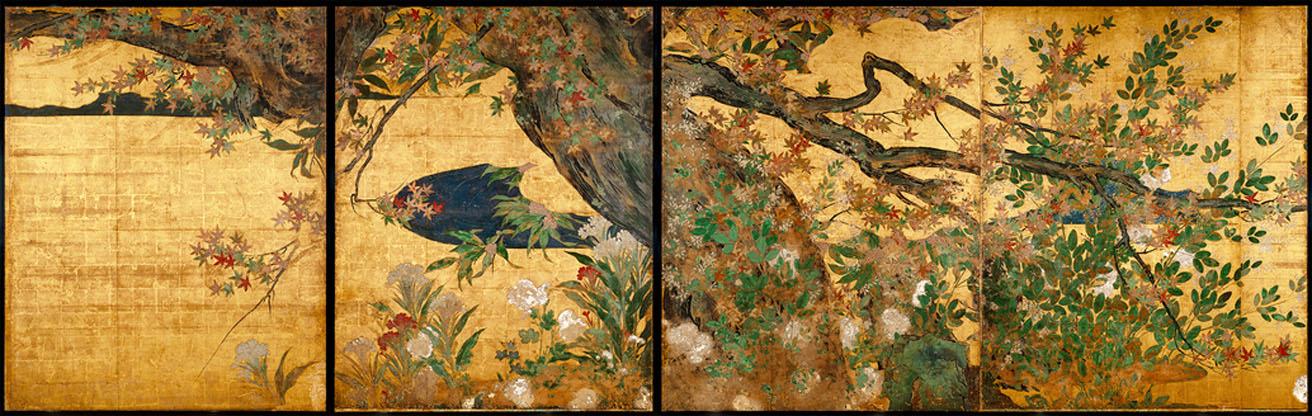 国宝《楓図》長谷川等伯（桃山時代・16世紀。全期間展示）智積院蔵。