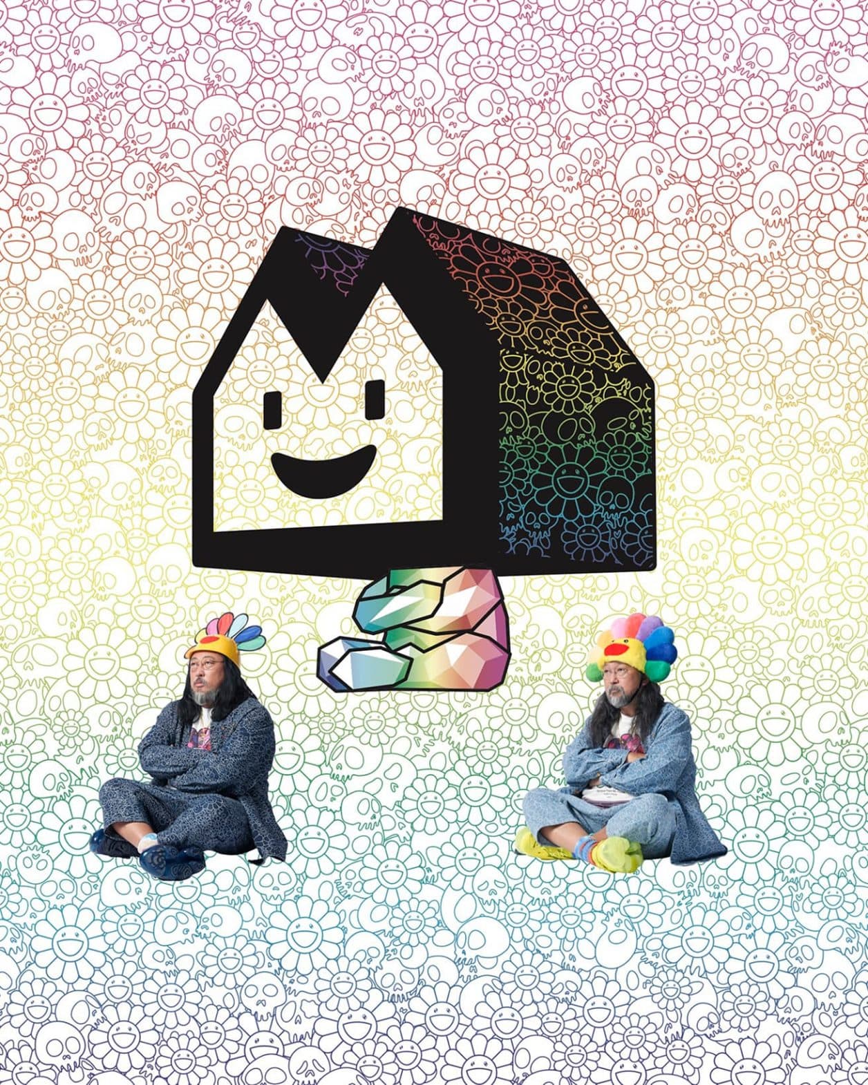 村上隆と村上隆二(ロバート 秋山竜次)による兄弟ユニットも登場! Casa BRUTUS特別展示『村上隆と村上ハウス』。