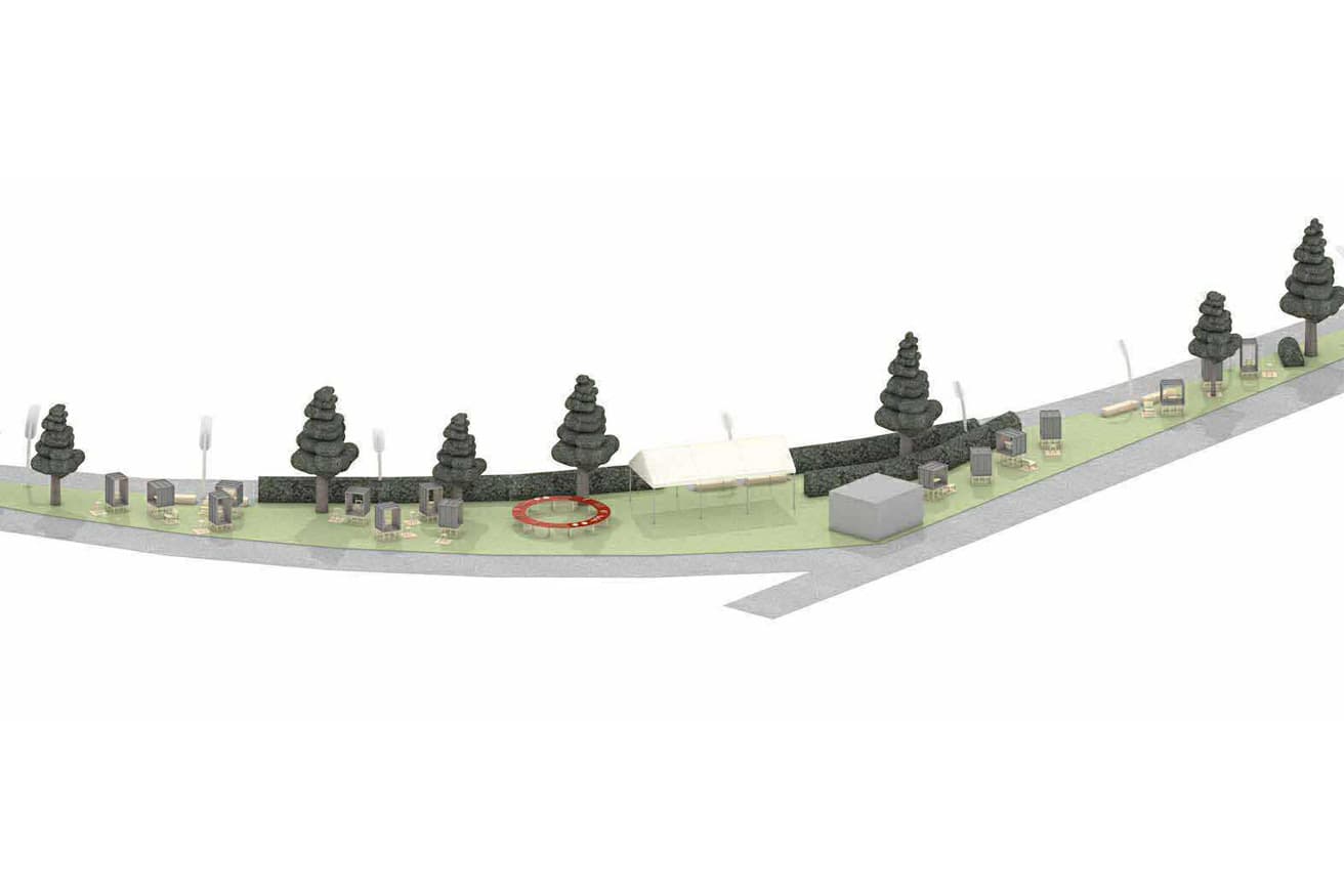 〈東京ミッドタウン〉で行われる特設展示のパース。