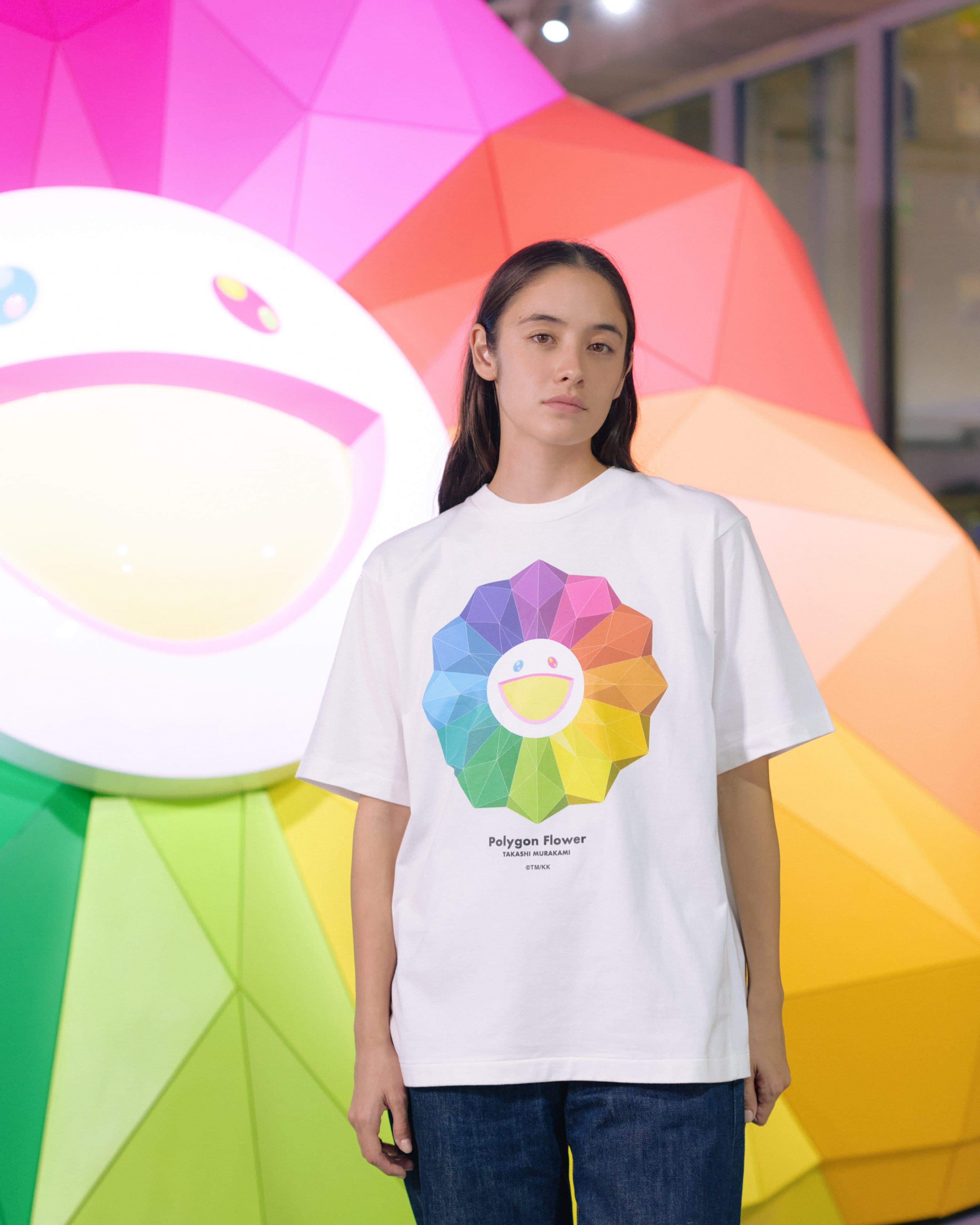 お花ポリゴン Tシャツ14,000円。