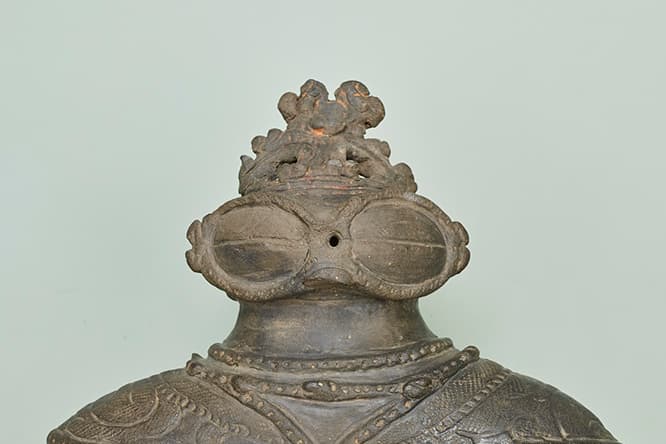 重要文化財《遮光器土偶》(部分)東京国立博物館蔵 青森県つがる市木造亀ヶ岡出土 縄文時代(晩期)・前1000~前400年